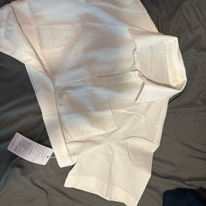 White cropped shirt